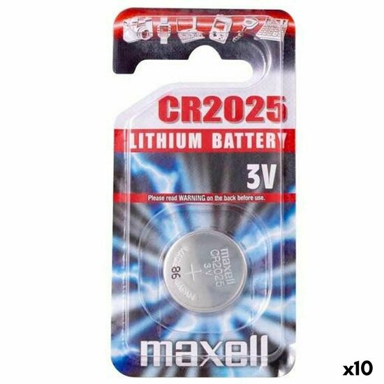 Lithium Knoopcelbatterijen Maxell 3V CR2025 (10 Stuks) 1