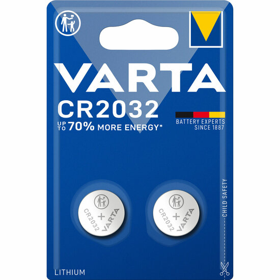 Lithium Knoopcelbatterijen Varta CR 2032 230 mAh 3 V (2 Stuks) 1