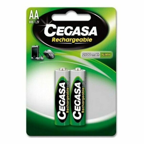 Oplaadbare Batterijen Cegasa 104371 2100 mAh (2 uds) 2