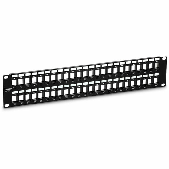 Patchpanel 48 UTP-Poorten Categorie 6 Trendnet TC-KP48 1