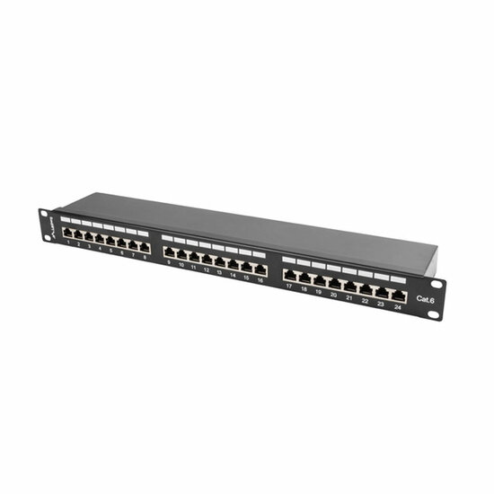 Patchpanel 24 UTP-Poorten Categorie 6 Lanberg PPS6-1024-B 6