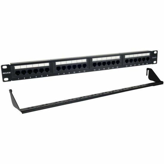 Patchpanel 24 UTP-Poorten Categorie 6 Phasak PU 2424 2