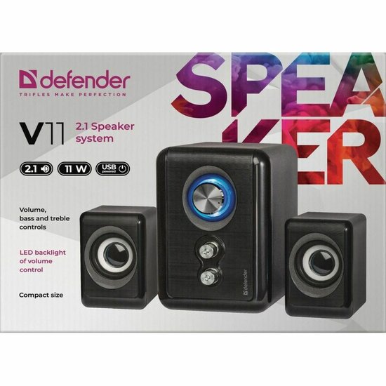 PC speakers Defender V11 Zwart Bluetooth luidspreker 3