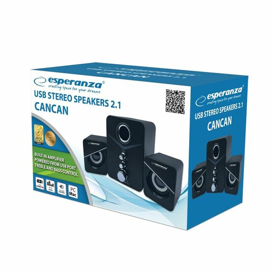 PC speakers Esperanza EP153 Blauw Wit Bluetooth luidspreker 4