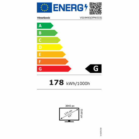 Interactief touchscreen ViewSonic IFP6533-G 65&quot; 60 Hz 4K Ultra HD 5