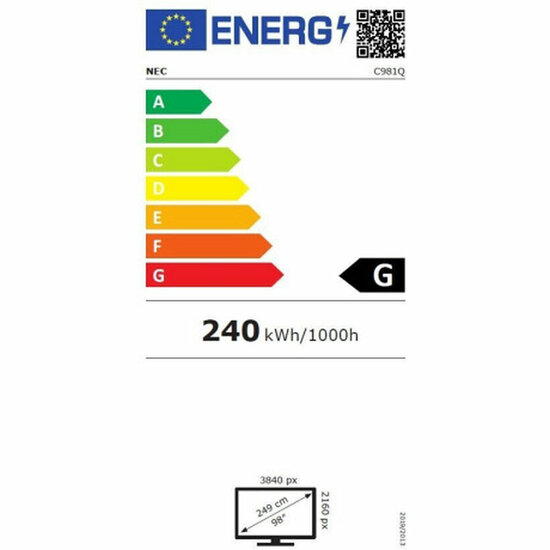 Videowall Monitor NEC C981Q 4K Ultra HD 98&quot; 9