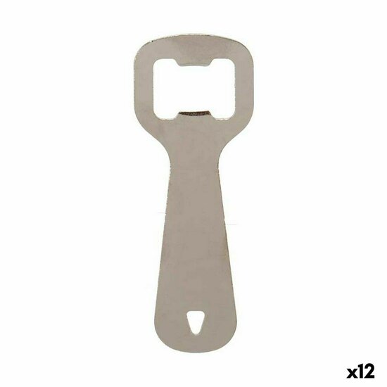 Flesopener Roestvrij staal 11 x 4 x 0,5 cm Zilverkleurig (12 Stuks) 1