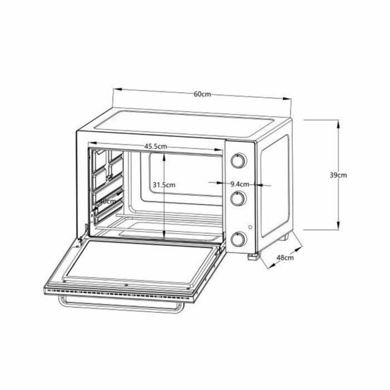 Mini oven Continental Edison CEMF60B3 5