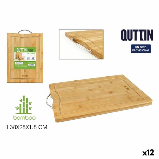 Snijplank Quttin Bamboe 38 x 28 x 1,8 cm (12 Stuks) 1