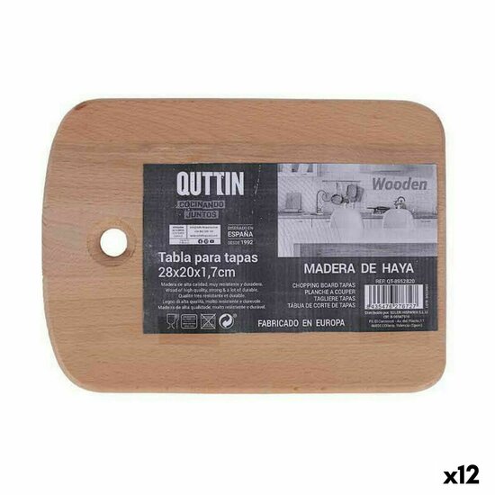 Snijplank Quttin 28 x 20 x 1,7 cm (12 Stuks) 1