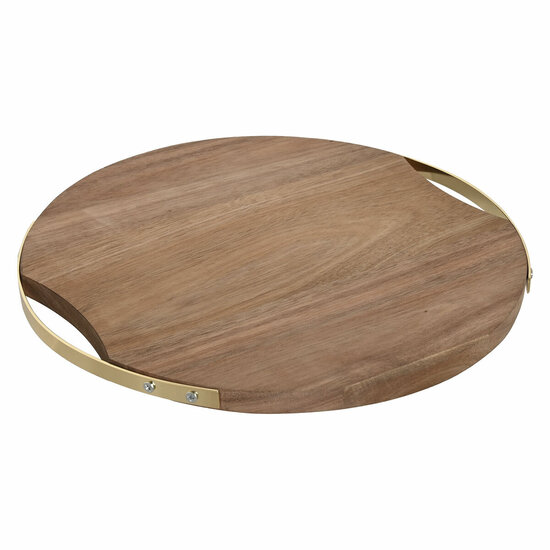 Snijplank Home ESPRIT Gouden Natuurlijk Metaal Acacia 32,3 x 31,3 x 1,4 cm 1