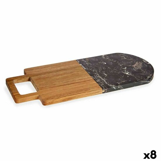 Snijplank Zwart Marmer Acacia 18 x 1,5 x 38 cm (8 Stuks) 1