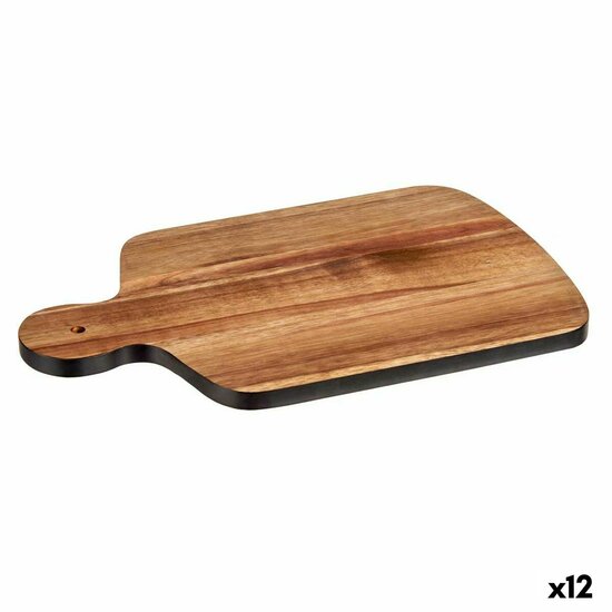 Snijplank Zwart Acacia 25,7 x 1,5 x 40 cm (12 Stuks) 1