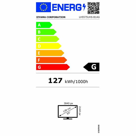 Videowall Monitor Iiyama LH5575UHS-B1AG 4K Ultra HD 55&quot; 3