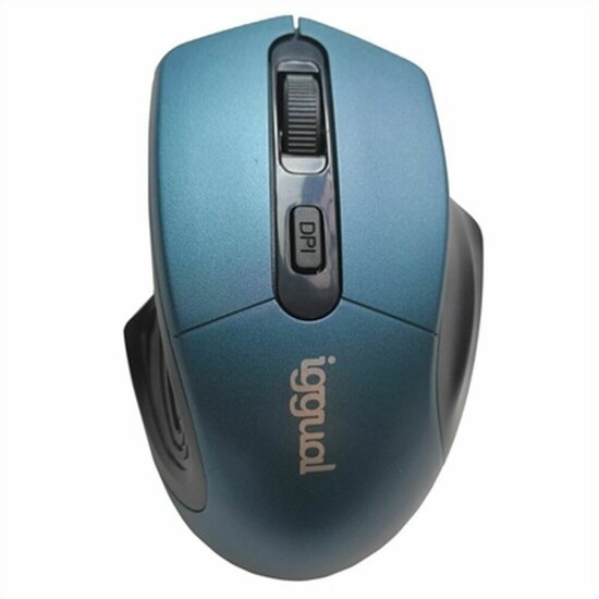 Muis iggual ERGONOMIC-L 1600 dpi Blauw Zwart/Blauw 1