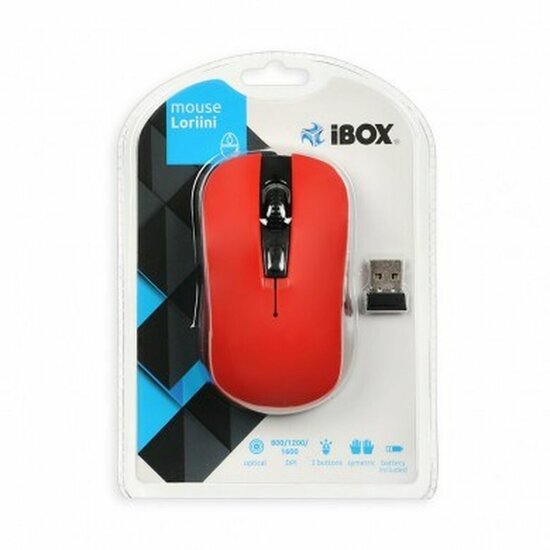 Wireless muis Ibox LORIINI Zwart/Rood 6