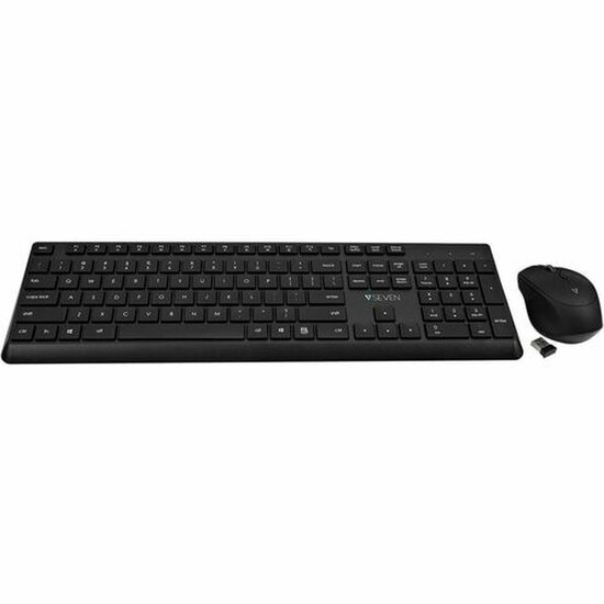 Toetsenbord en muis V7 CKW350US Zwart Qwerty US 1