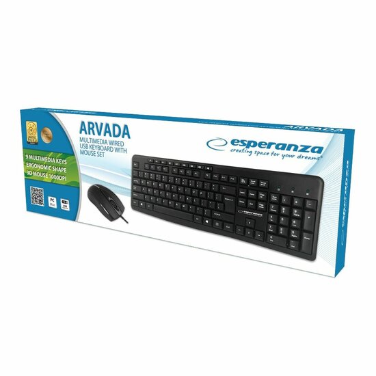 Toetsenbord en muis Esperanza EK137 Qwerty US 2