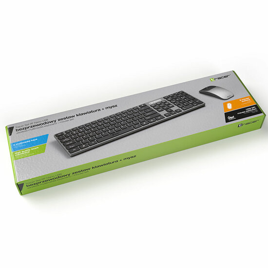 Draadloos toetsenbord Tracer TRAKLA46773 Zwart Qwerty US 1