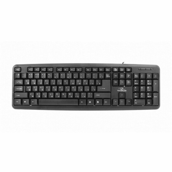 Toetsenbord Titanum TKR101 Zwart Monochrome Engels Russisch QWERTY 1