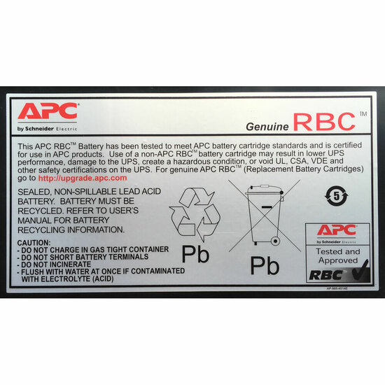 Batterij voor UPS SAI APC RBC6 Navulling 24 V 2