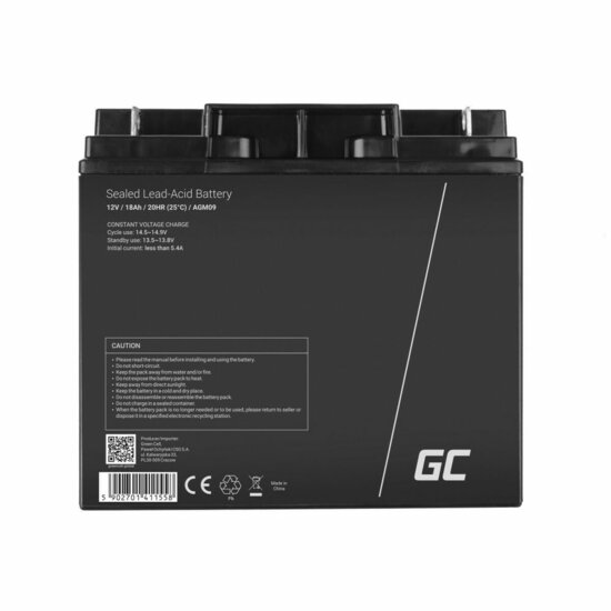 Batterij voor UPS SAI Green Cell AGM09 18000 mAh 12 V 8