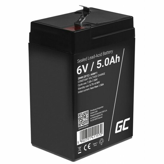 Batterij voor UPS SAI Green Cell AGM11 5 Ah 6 V 1