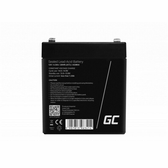 Batterij voor UPS SAI Green Cell AGM44 45 Ah 12 V 4