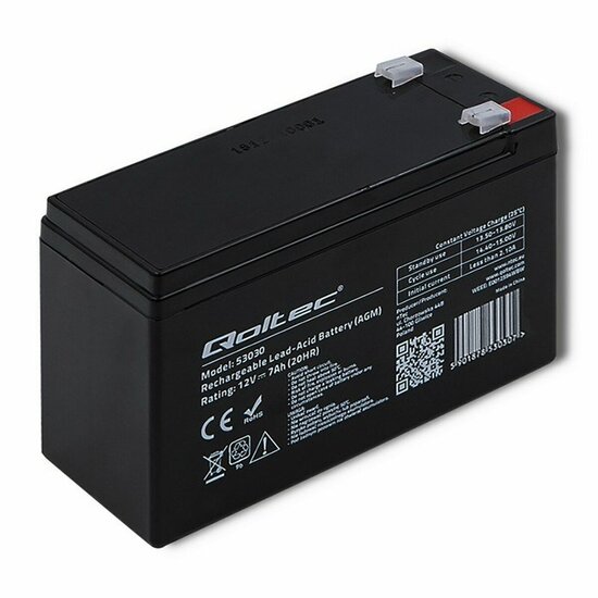 Batterij voor UPS SAI Qoltec 53030 7 Ah 12 V 1