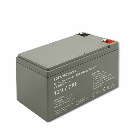 Batterij voor UPS SAI Qoltec 53076 7 Ah 12 V 1