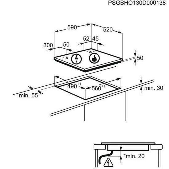 Inductiekookplaat Samsung NZ64M3NM1BB 60 cm 7200 W 6