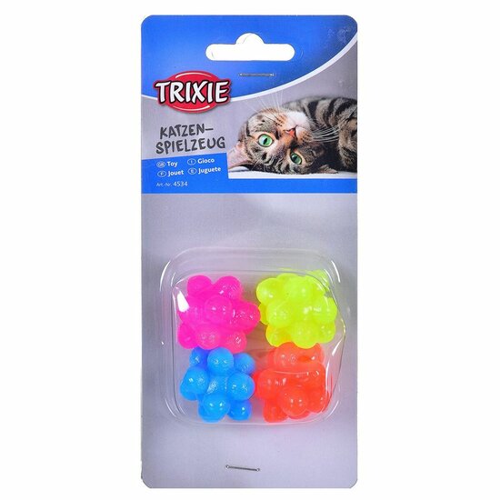 Hondenspeelgoed Trixie Bubble Multicolour Multi Rubber Natuurlijk rubber Plastic Binnenkant/Buitenkant (4 Stuks) 1