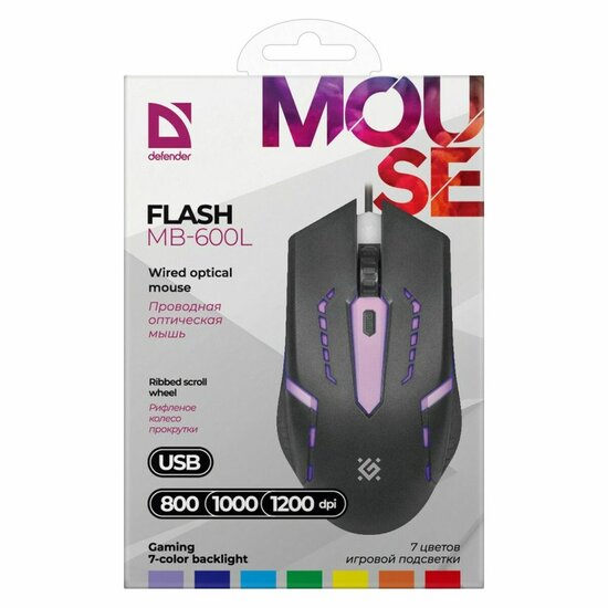 Optische Muis Defender FLASH MB-600L Zwart 7