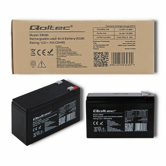 Batterij voor UPS SAI Qoltec 53031 9 Ah 12 V 4