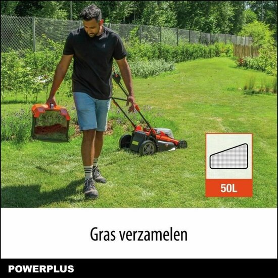 Grasmaaier met batterij Powerplus Powdpglws2 40 V &Oslash; 42 cm 5