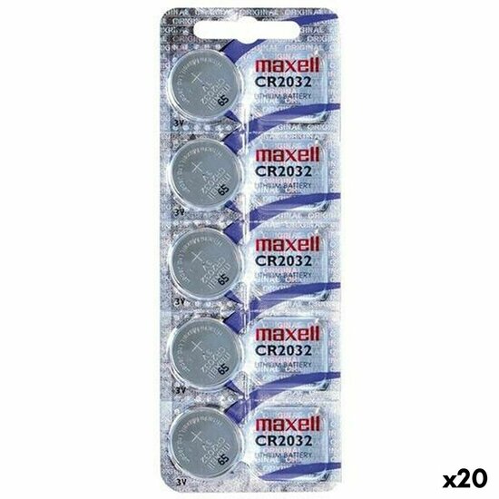 Lithium Knoopcelbatterijen Maxell 3V CR2032 (20 Stuks) 1