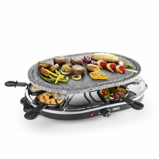 Grill Princess 8 Oval Stone Grill Party 1100W 1