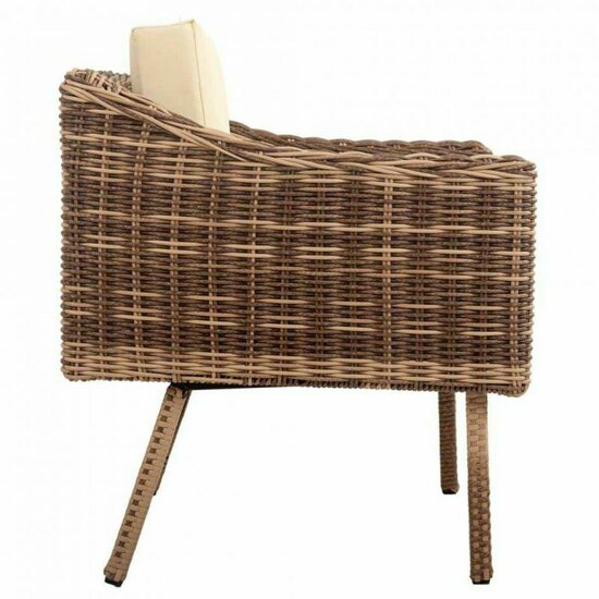 Tafelset met 2 fauteuils Alexandra House Living Bruin Natuurlijk 4 Onderdelen 6