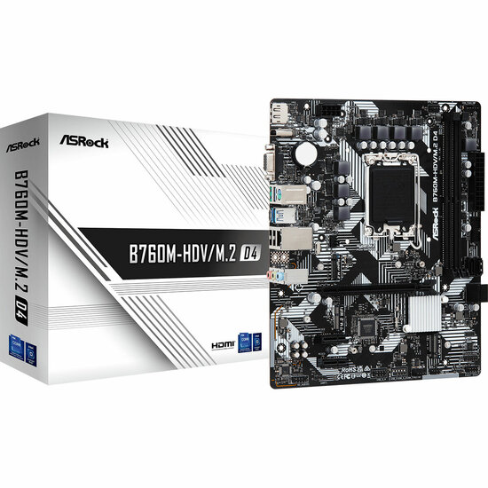 Moederbord ASRock B760M-HDV/M.2 D4 Intel Intel B760 LGA 1700 1