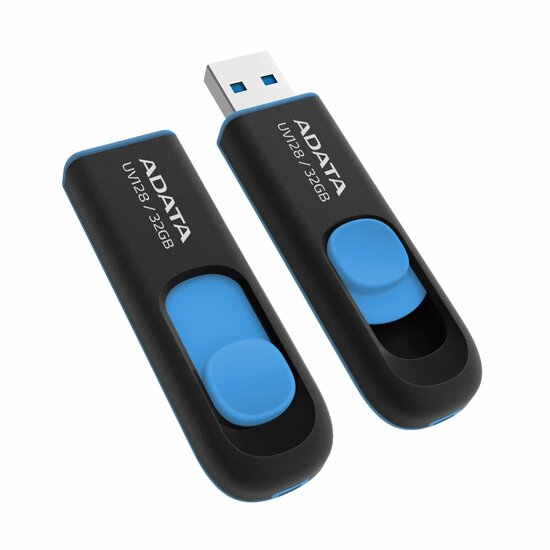 USB stick Adata DashDrive UV128 32GB 32 GB Blauw Zwart 32 GB 3