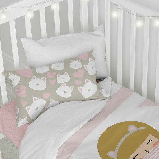 Dekbedovertrek set HappyFriday Happynois Kitty Multicolour Wieg voor baby&amp;apos;s 2 Onderdelen 5