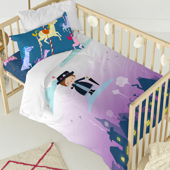 Dekbedovertrek set HappyFriday Mr Fox Nanny Multicolour Wieg voor baby&amp;apos;s 2 Onderdelen 2