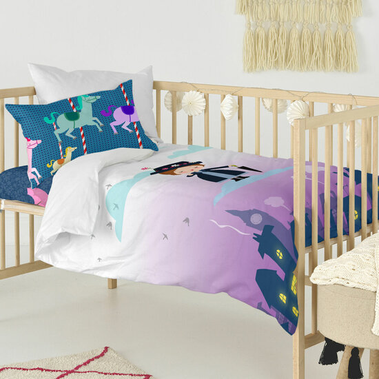 Dekbedovertrek set HappyFriday Mr Fox Nanny Multicolour Wieg voor baby&amp;apos;s 2 Onderdelen 3