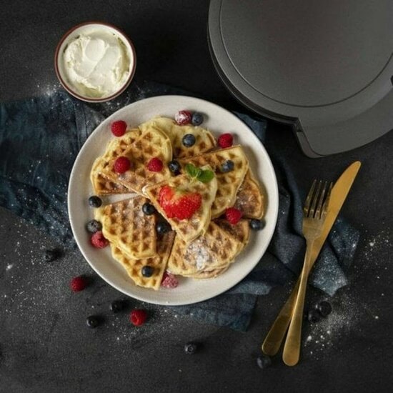 Wafelmaker Princess Princess 132380 Zwart Zilverkleurig Staal 1200 W 8