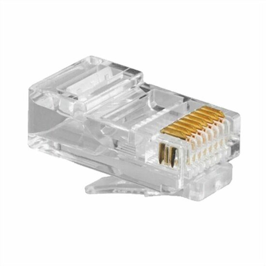 Connector RJ45 Categorie 5 UTP GEMBIRD PLUG3UP6/100 100 uds Zwart Transparant 100 Stuks 1