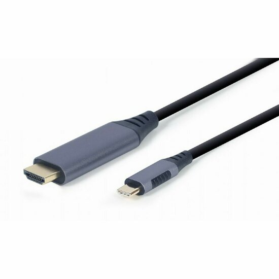 Kabel USB-C naar HDMI GEMBIRD CC-USB3C-HDMI-01-6 Zwart Grijs 1,8 m 2