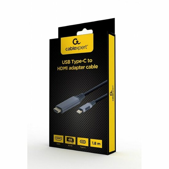 Kabel USB-C naar HDMI GEMBIRD CC-USB3C-HDMI-01-6 Zwart Grijs 1,8 m 3