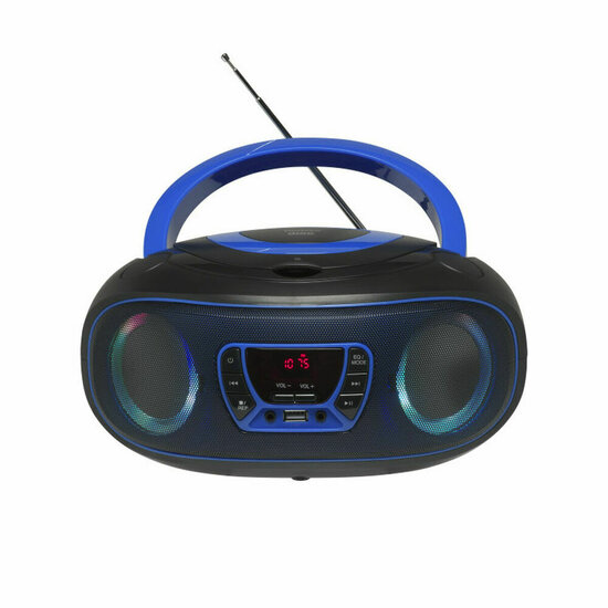 Radio met cd- en mp3-speler Denver Electronics Bluetooth LED LCD Blauw Zwart/Blauw 1