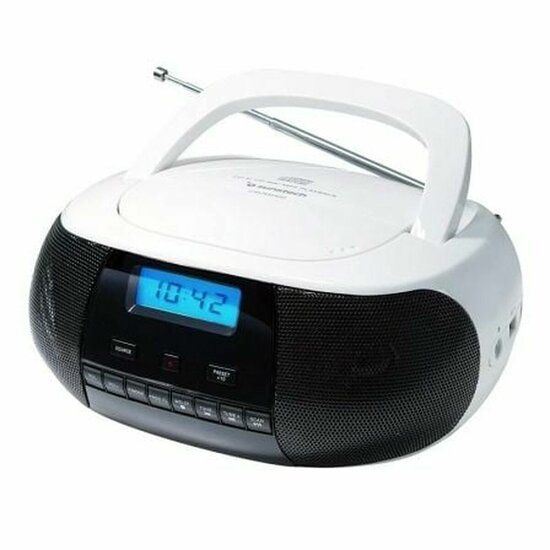 Radio met cd- en mp3-speler Sunstech CRUSM400WT Blauw Wit 1