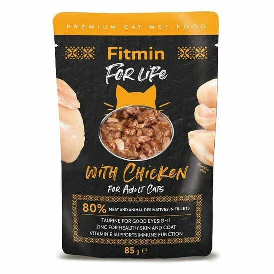 Kattenvoer Fitmin Adult Chicken Kip 85 g 1